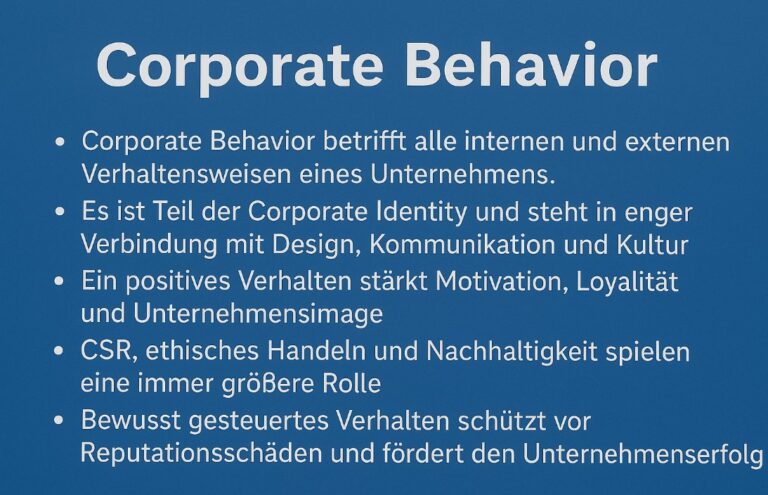 Corporate Behavior
